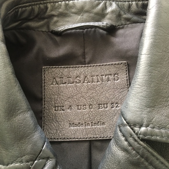 All Saints Best Selling Cargo Leather Biker Jacket - Picture 6 of 9